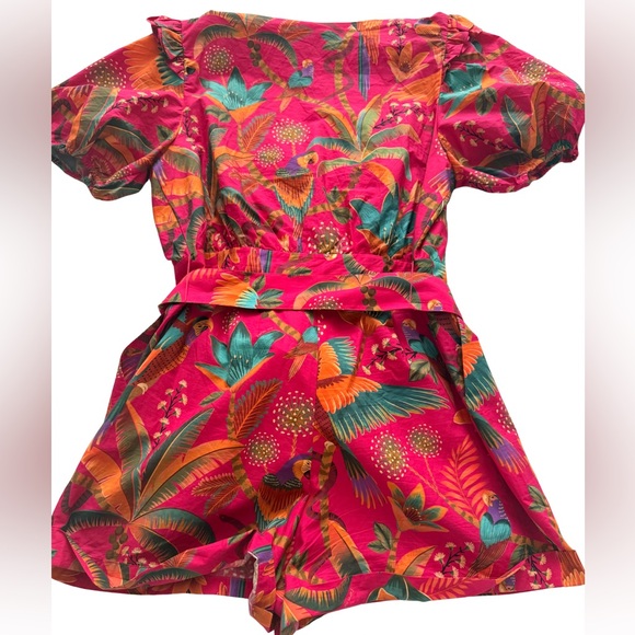 Farm Rio Pink Parrot Romper - Picture 4 of 6